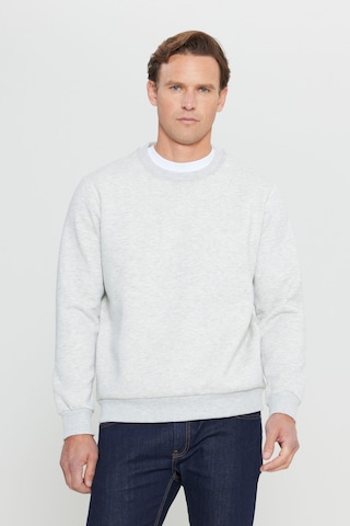 Ac&Co / Altınyıldız Classics Standart Fit Bisiklet Yaka Erkek Sweatshirt - Kar Melanj Kar Beyaz