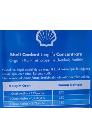 Shell Longlife Konsantre Kırmızı Antifriz 4 X 3 Litre