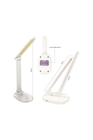 Sılver Toss St-7799 Masa Lambası Katlanabilir Şarjlı Pilli Dokunmatik Cob Led Beyaz