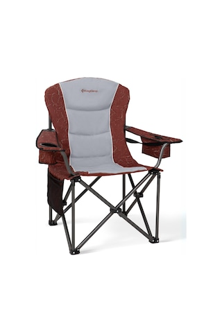 Kingcamp Juniper Bel Destekli Ultra Konforlu Xl Kamp Sandalyesi Red/grey Gri - Kırmızı