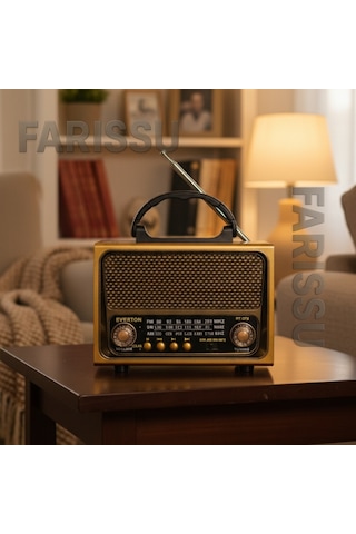 Rt-675 Retro Tasarımlı Dünya Alıcısı Fm/am/sw 3 Bant Radyo, Bluetooth Hoparlör, Usb/tf Mp3