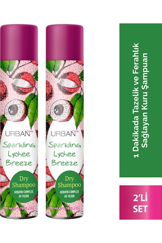 Sparkling Lychee Breezee Hacimlendirici Kuru Şampuan Seti 2x200ml- Vegan - Uv Korumalı