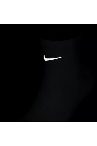 Nike Spark Lightweight Running Ankle Quarter Socks Dri-fit Reflektörlü Bilek Tekli Koşu Çorabı Siyah