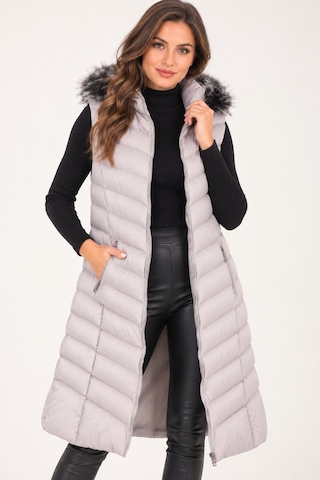 Z9684 Dewberry Bayan Yelek-gri-2