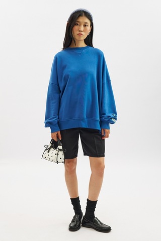 Manuka Oversıze Etiketli Sweatshırt Mavi Ss26swt00003-22