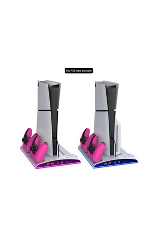 Tp5-3570 Multi Fonksiyonel Ps5 Slim/ Ps5 Dijital Rgb Işıklı Soğutma Ve Şarj İstasyonu Beyaz