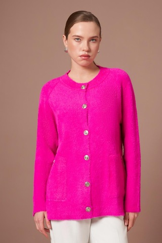 Ftz Women Kadın Angora Hırka Fuşya 25259 Fuşya