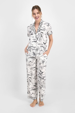Pierre Cardin Leopard Krem Kadın Gömlek Pijama 5274-26703