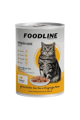 Foodline Tavuklu Yetişkin Kedi Konservesi 400 G