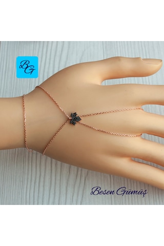 Oniks Taşlı Çınar Yaprağı Şahmeran Rose