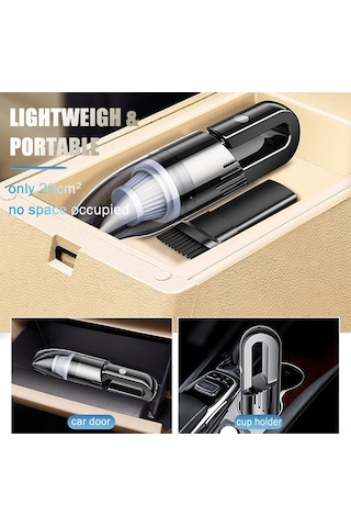 Novahub Taşınabilir Mini Araç Süpürgesi 120w Dc 12v Evcil Hayvan Tüyü Süpürgesi Kuru Ve Islak Temizlik Yıkanabilir Filtre