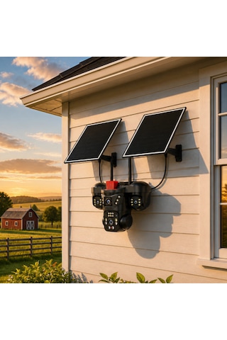 Joysee Sw4 4 Lensli 4 Görüş Açılı 12mp Wi-fi + 2 Solar Panelli Kamera