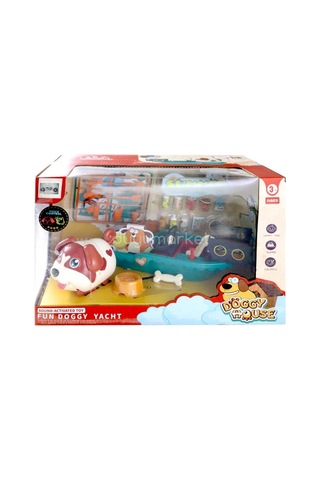 Sesli Sevimli Köpek Ve Eğlenceli Tekne Set - Kahverengi