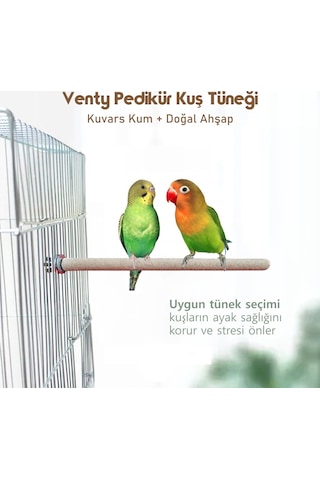 Venty Pedikür 12 MM Muhabbet Kuşu Tüneği 25 CM Uzunluk 2 Adet Venty Pedikür 12 MM Muhabbet Kuşu Tüneği 25 CM Uzunluk 2 Adet