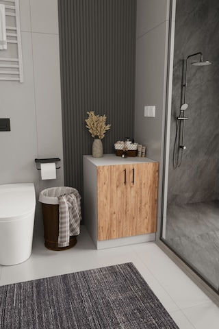 Df03107 Kapaklı Çamaşır Makinesi Dolabı Çamaşır Alt Modül Çok Renkli