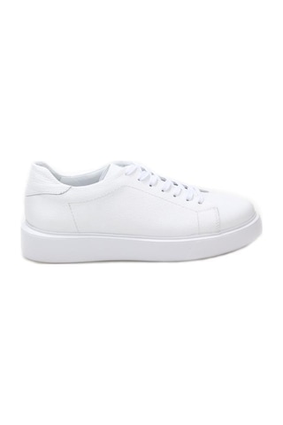 Papuçcity Babucci 110 Hakiki Deri Erkek Sneakers Spor Ayakkabı Beyaz