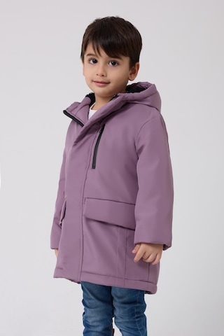 Freemen Erkek Çocuk Kürklü Su Ve Rüzgar Geçirmez Kapüşonlu 3 Kışlık Mont & Kaban & Parka Lila
