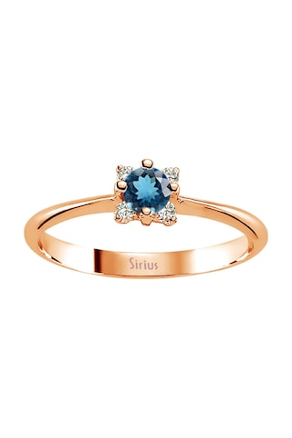 Sirius Pırlanta Ve London Blue Topaz Taşlı Aurora Yüzük 0817R0282