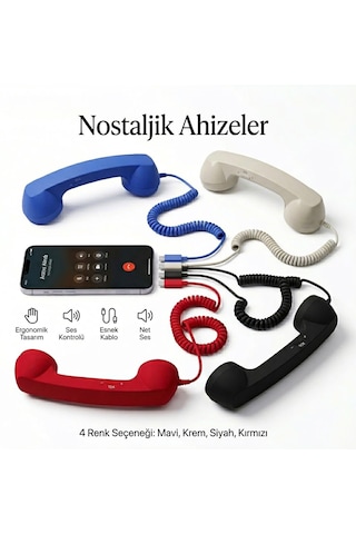Type-c Portlu Retro Telefon Ahizesi