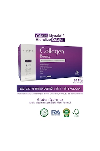 Voop Collagen Beauty 5500 Mg Nar Aromalı 30 Shot X 40 Ml