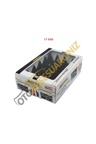 A Kalite Mefsa Bijon Kapağı Sivri 17 Mm Siyah 20 Li Set