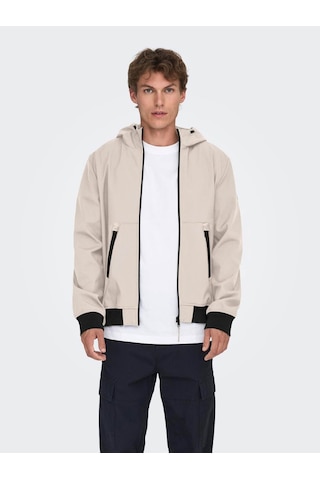 Only & Sons Erkek Mont Gümüş 22029276 Onsbowıe Softshell Bomber Otw Noos 25kw21000039 W210212 Gümüş