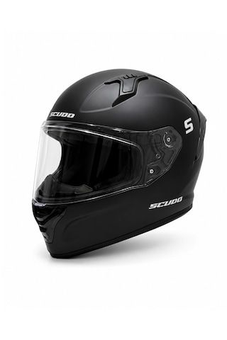 Scudo S Full Face Kapalı Motosiklet Kaskı Ece 22.06 Sertifikalı Mat Siyah
