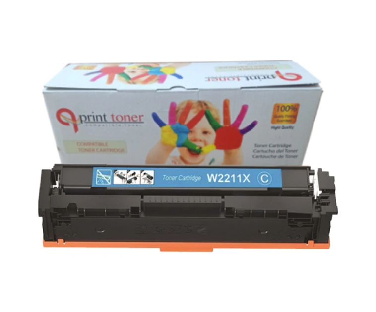 Qprint Hp W2211x 207x Uyumlu Toner Çipli Mavi Yüksek Kapasite Toner M255 Mfp M282 Mfp M283