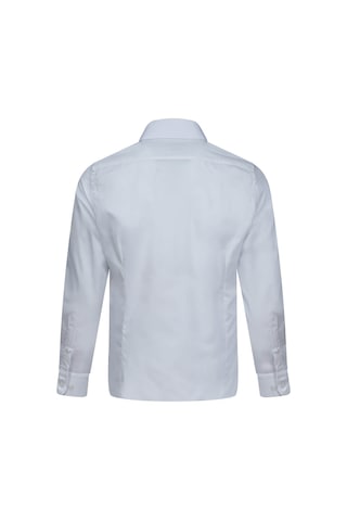 Hatemoğlu Beyaz Slim Fit Slim Yaka Pamuklu Uzun Kollu Gömlek Beyaz