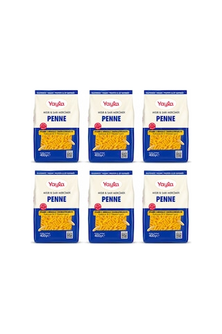 Yayla Glutensiz Mısır & Sarı Mercimek Penne Makarna 400 Gr X 6 Lı Avantaj Paketi Protein & Lif Kaynağı