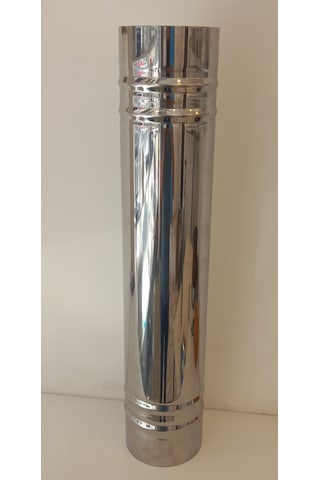 Soba Boru Bacası Çap 10 Cm Derinlik 50 Cm Paslanmaz Krom Çelik 430