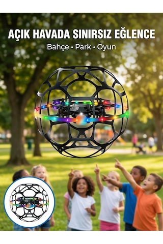 Koruyucu Kafesli Dron El Hareketiyle Kontrol Edilebilen Uçan Belirtilmemiş