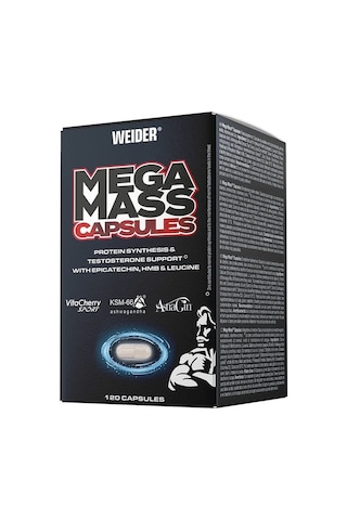 Weider Mega Mass Capsules Hmb - Ashwagandhan, - Losin 120 Kapsül