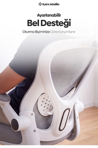 Karr Office Oslo Gri Ergonomik Çalışma Sandalyesi
