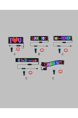 Rgb Kayar Yazılı Led Reklam Ekranı Usb Bağlantılı Esnek Tasarım RGB