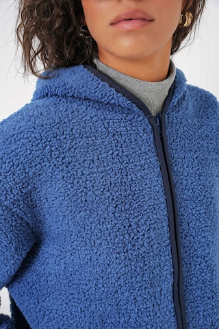 Gabria Kapüşonlu Fermuarlı Hırka Lacivert