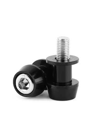 Konesam Motosiklet Cnc Alüminyum Arka Ayak Spoolları, 10mm Siyah, Sabit Konforlu Park Etme, Dayanıklı, Kolay Kurulum 1 Çift