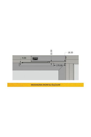 Upgate 90 Temassız 90 Derece Açabilen Kapı İtici Mekanizması