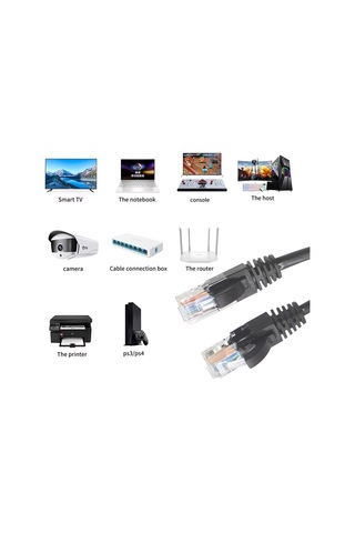 25 Metre, Ethernet Kablosu, Ağ Kablosu, Lan, Cat6, Modem İnternet Kablosu, Gri,