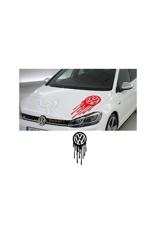 Vw - Volkswagen Logo Kan, Erime Araba Sticker