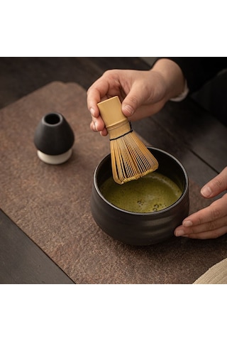 Bambu Matcha Çayı Karıştırıcı Fırça Bamboo Whisk Köpürtücü Cin578