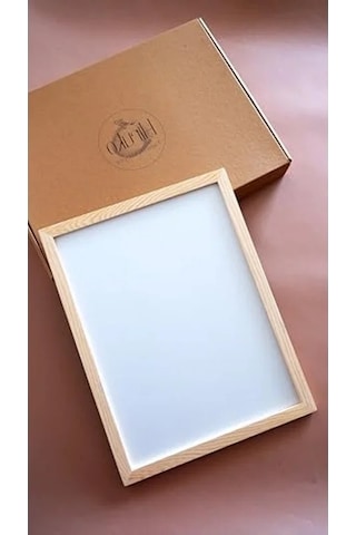 Premium Kalite 21x30 Cm A4 Ahşap Çerçeve, Siyah Ve Beyaz