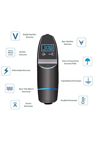 Khons 3Faz 32A 22Kw  Elektrikli Araç Şarj İstasyonu Cihazı