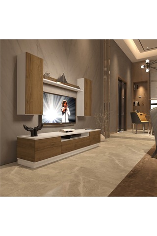 Decoraktiv Trendstyle 5ds Mdf Tv Ünitesi Tv Sehpası Beyaz - Pera