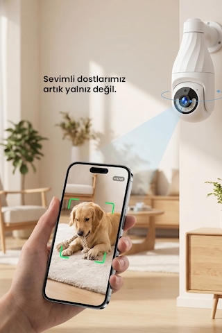 Shufa D306 Akıllı Ev Wi-fi Güvenlik Kamerası 360 Dönebilir - Gece Görüşü