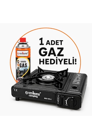 Senbang Camping Portatif Kamp Ocağı 1 Adet Gaz Hediyeli Taşınabilir Piknik Ve Kamp Ocak Siyah