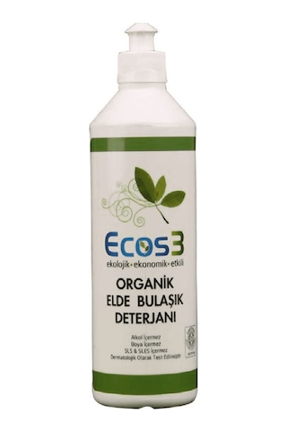 Ecos3 Organik Elde Sıvı Bulaşık Deterjanı 2 x 500 ML Ecos3 Organik Elde Sıvı Bulaşık Deterjanı 2 x 500 ML