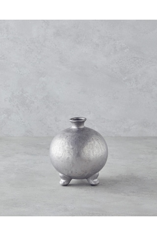 English Home Tresa Seramik Vazo 17 Cm Silver Silver