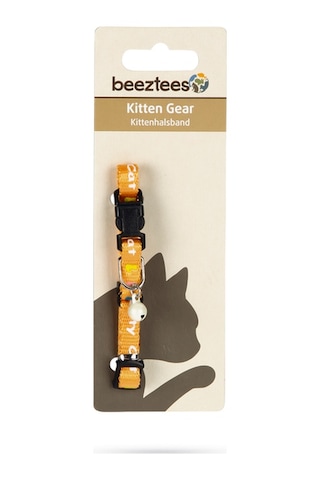 Beeztees Yavru Kedi Boyun Tasması, Zilli, Sarı, 17,5-23cm