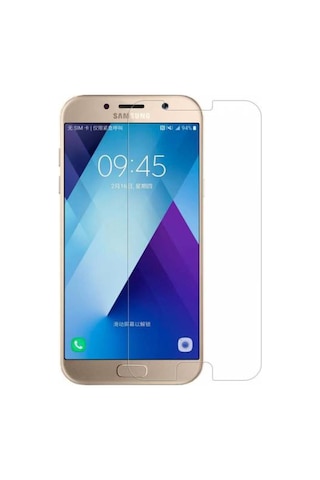 Samsung Galaxy Uyumlu A3 2017 (A320) Arka Kapak Silikon Kılıf + Temperli Cam Ekran Koruyucu